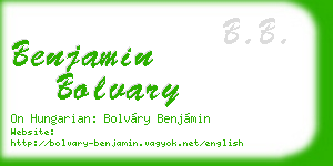 benjamin bolvary business card