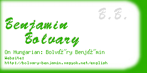 benjamin bolvary business card